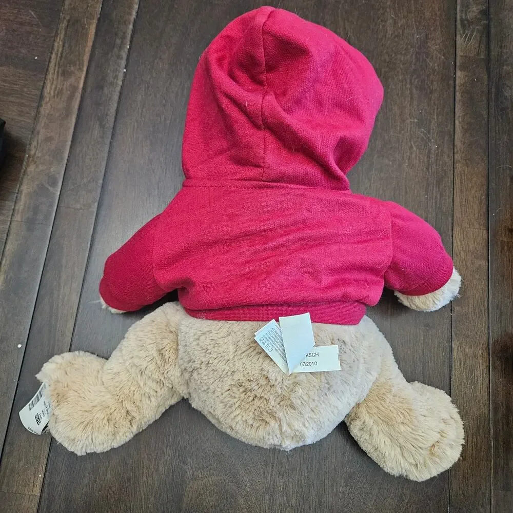 Aeropostale Collectible Teddy Bears Lot‎ of 2 Red Hoodie Plush Y2K NEW Holiday
